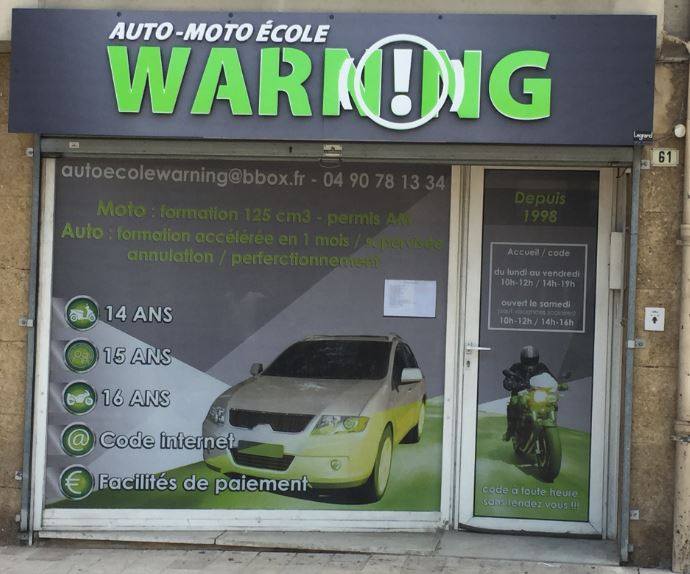 AUTO ECOLE WARNING