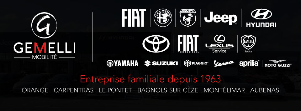 Gemelli Fiat Abarth Alfa Roméo Huynday Jeep Toyota